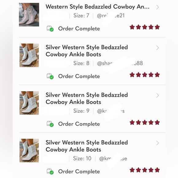 NEW Champagne Western Style Bedazzled Cowboy Ankle Boots - Picture 14 of 16